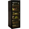 Шкаф холодильный для вина, 1 дверь стекло, 6 полок, ножки, +4/+18С, стат.охл., коричневый