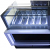 Витрина морозильная напольная, горизонтальная, для мороженого, L1.00м, 10 лотков, -18/-20С, стат.охл., без отделки, стекло фронтальное прямое, H1.36м
