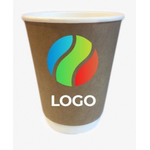Стаканы бумажные для горячих напитков с логотипом