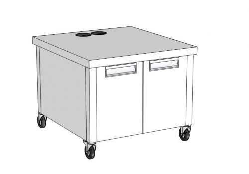 Подставка под машину посудомоечную ROBOLABS STBK-065/7-H54-D