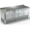 Стол холодильный, GN2/3, L1.97м, борт H50мм, 4 двери глухие, ножки, -2/+10С, нерж.сталь, дин.охл., агрегат нижний