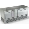 Стол холодильный, GN1/1, L1.97м, без борта, 4 двери глухие, ножки, -2/+10С, нерж.сталь, дин.охл., агрегат нижний
