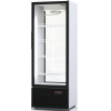 Шкаф-витрина холодильный напольный, вертикальный, L0.68м, 550л, 1 дверь стекло, 4 полки, +5/+10С, дин.охл., белый, 2-х стороннее остекление