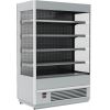 Стеллаж холодильный, пристенный, L2.58м, 4 полки, 0/+7С, дин.охл., серый, фронт открытый, боковины стекло, подсветка