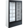 Шкаф холодильный,  800л, 2 двери-купе стекло, 8 полок, ножки,  0/+7C, дин.охл., белый, фронт черный, агрегат нижний, R290