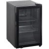 Шкаф холодильный для напитков (минибар),  67л, 1 дверь стекло, 3 полки, ножки, +2/+10С, дин.охл., черный, R600a, LED