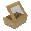 Коробка универсальная с окном 1200мл бумага крафт двухсторонний биоразлагаемая