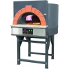 Печь для пиццы газовая, подовая, 1 камера,  8 пицц D300мм, корпус огнеупорный материал, под камень, стенд откр.краш., горелка 