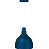 Лампа-мармит подвесная, абажур D241мм синий, шнур нерегулируемый черный, лампа прозрачная с отражающим покрытием