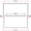 Витрина холодильная встраиваемая EKOSTAND EURO COUNTER DROP-IN DM1-NSO-1070-620-300 BLACK с вертикальной дверью