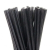 Трубочки для напитков бумажные D 6мм L 240мм чёрные