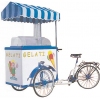Вело-тележка парковая с морозильной витриной для мороженого в лотках CCF CARGO BIKE (GELATO SFUSO) RAL5012