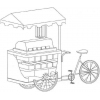 Вело-тележка парковая с морозильной витриной для мороженого в лотках CCF CARGO BIKE (GELATO SFUSO) RAL5012
