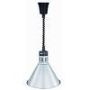 Лампа-мармит подвесная, абажур D275мм серебряный, шнур регулируемый черный