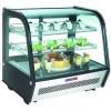 Витрина холодильная настольная, горизонтальная, L0.70м, 2 полки, 0/+12С, черная, стекло фронтальное гнутое, LED