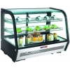 Витрина холодильная настольная, горизонтальная, L0.88м, 2 полки, 0/+12С, черная, стекло фронтальное гнутое, LED