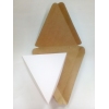 Коробка для пиццы треугольная 260х260х240x40мм картон белый/крафт