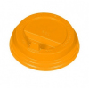 Крышка для стакана 200мл D 80мм пластик жёлтый с носиком Атлас-Пак YELLOW 80 SUB