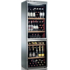 Шкаф холодильный для вина, 134бут., 2 двери стекло, 9 полок, ножки, +4/+18С, стат. охл., нерж.сталь