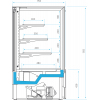 Витрина холодильная напольная CRYSPI ELEGIA QUADRO К 1000 Д (верх9005мат_низ9005стр м)