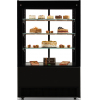 Витрина холодильная напольная, вертикальная, кондитерская, L0.85м, 3 полки, +1/+10С, дин.охл., черная (RAL 9005), стекло фронтальное прямое
