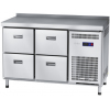 Стол холодильный ABAT СХС-70-01 (ящики 1/2, ящики 1/2) с бортом