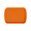 Поднос столовый с ручками L 41,5см w 30,5см прямоугольный, полистирол светло-оранжевый