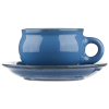 Пара чайная Синий крафт 250мл D 9см h 6см, керамика, голубой