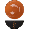 Салатник Удачный 450мл D 13,5см, керамика, черный, оранжевый