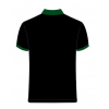 Рубашка ПОЛО р-р S (46) короткие рукава черная с зеленой стрелкой