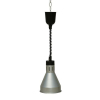 Лампа-мармит подвесная, абажур D175мм серебряный, шнур регулируемый черный