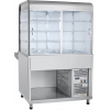Прилавок-витрина холодильный напольный, L1.12м, +5/+15С, кашир.дуб, ванна холодильная, стенд полузакрытый без двери, направляющие