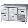Стол холодильный ABAT СХС-60-01-СО (ящики 1/2, ящики 1/2) с бортом