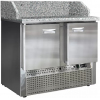 Стол холодильный для пиццы Финист СХСнпцгб-700-2 (1000х700х850/1030) гранит серый, на стол встает витрина НХВсп-2,5