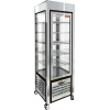 Витрина холодильная напольная, вертикальная, L0.60м, 5 полок, +2/+10С, дин.охл., нерж.сталь, 4-х стороннее остекление