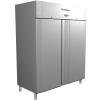 Шкаф холодильный, 1120л, 2 двери глухие, 8 полок, ножки, 0/+7С, дин.охл., серый металлик
