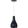 Лампа-мармит подвесная, абажур D156мм черный, шнур нерегулируемый белый, лампа прозрачная без покрытия